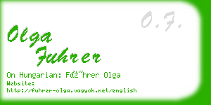 olga fuhrer business card